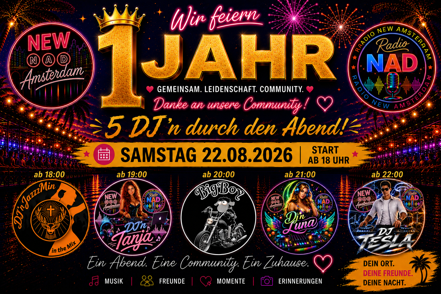 Jubiläum ein Jahr New Amsterdam | NAD