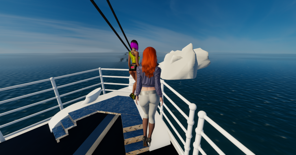 NADL - Titanic - Blick vom Bug auf den Eisberg