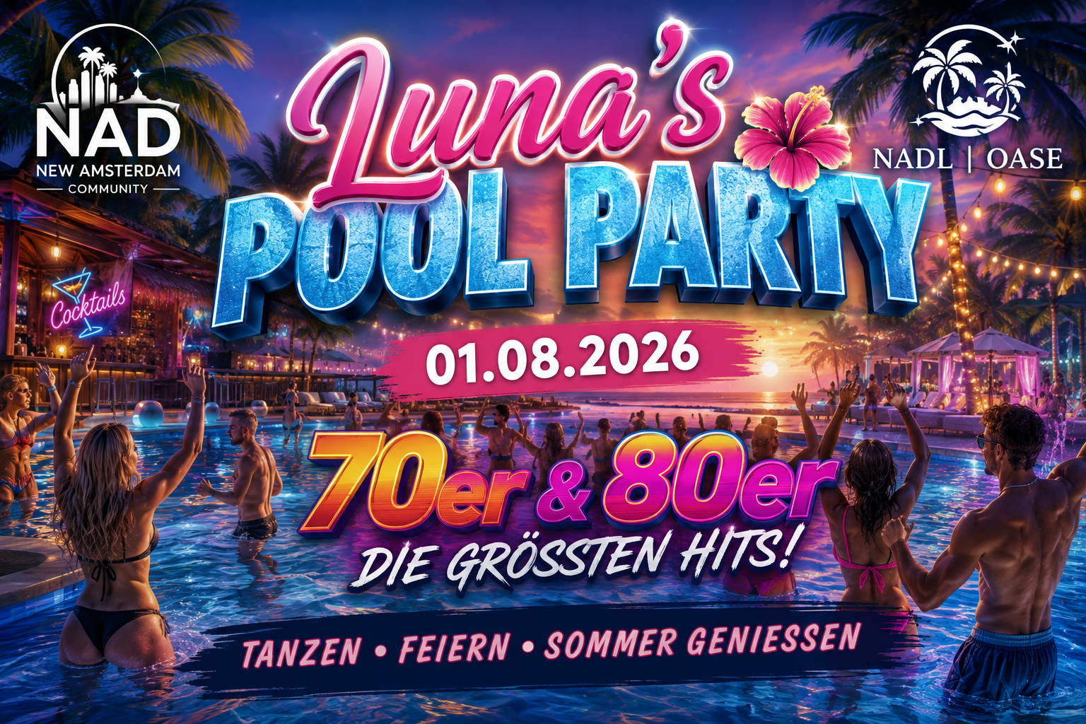 Pool Party 01.08.2026 in der NAD Oase