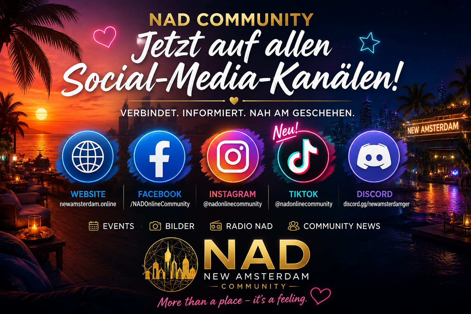 NAD Online Community - Social Media Kanäle