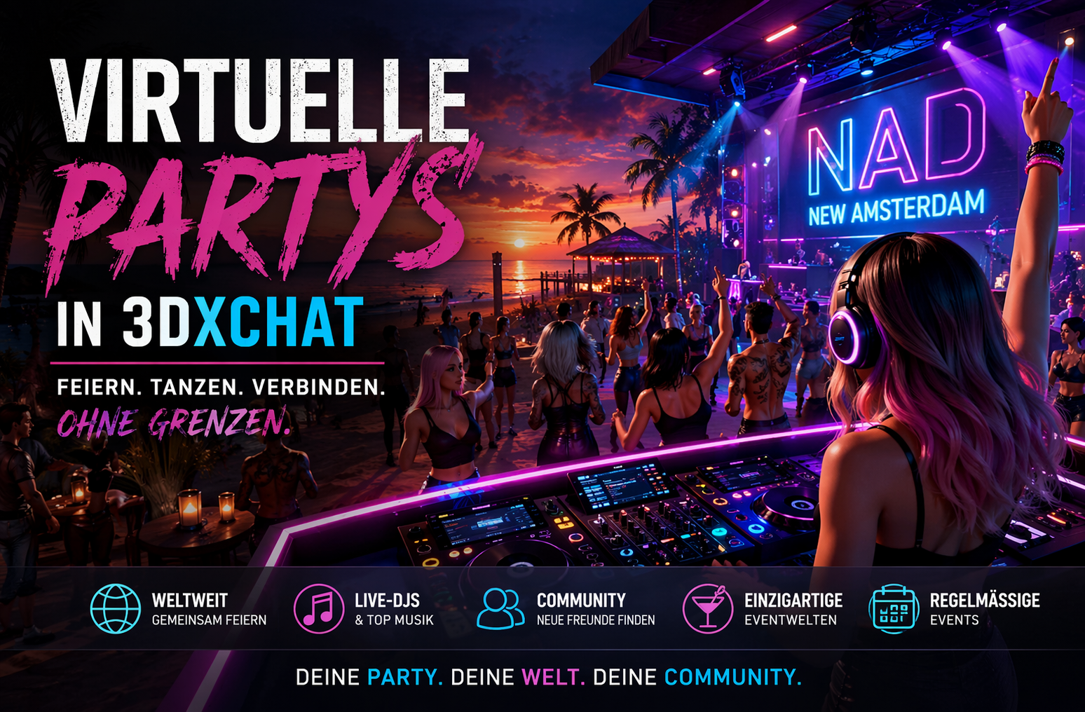New Amsterdam | NAD - virtuelle Partys - 3dxchat