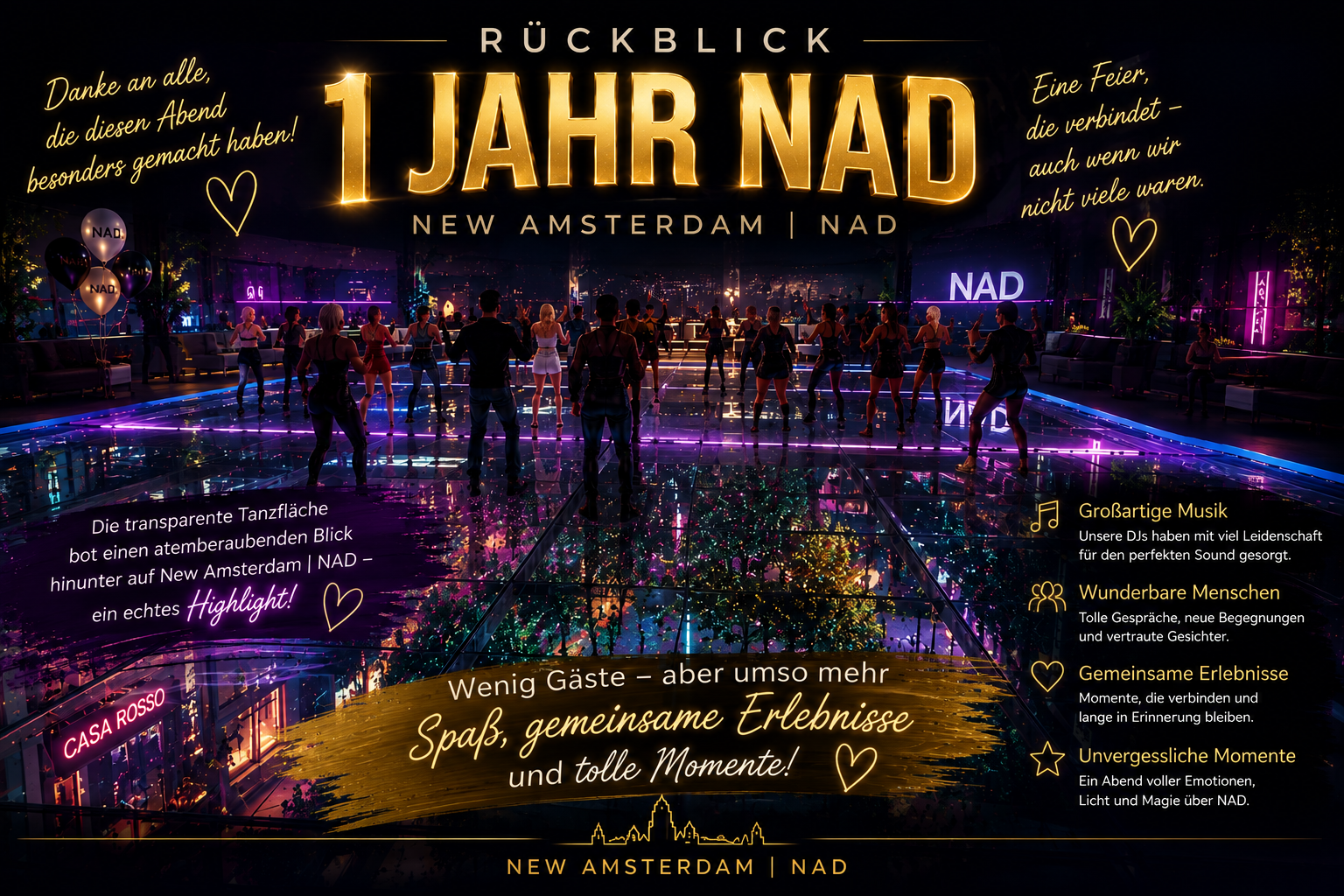 Rückblick Jubiläum 1 Hahr New Amsterdam | NAD